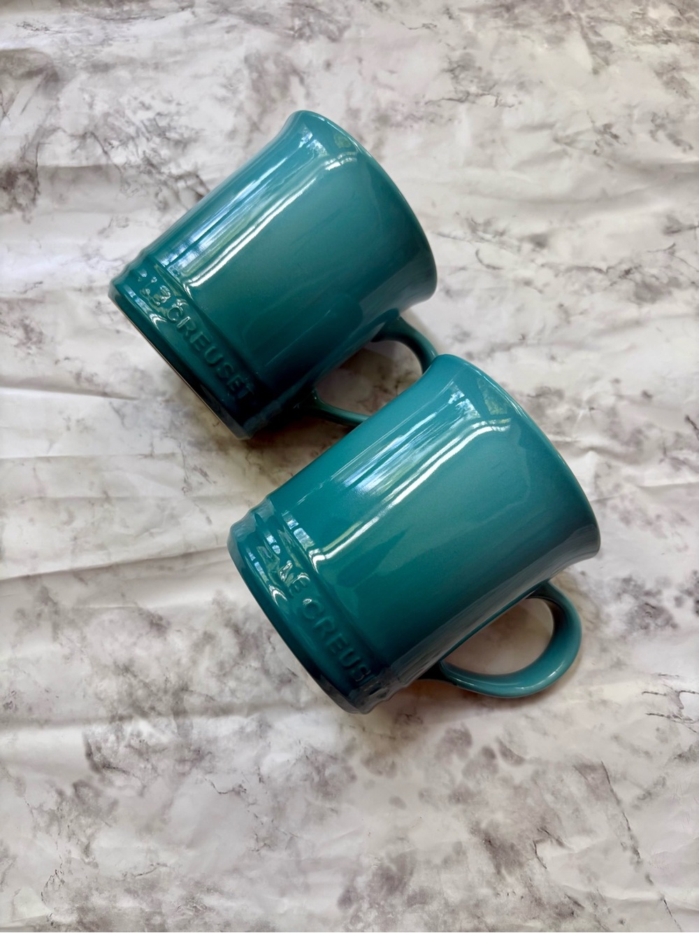 Le Creuset Caribbean 14 oz Mugs - Set of 2